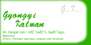 gyongyi kalman business card